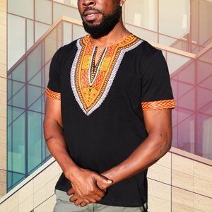 COPY - Men's Short-Sleeve African Print Dashiki T-Shirt